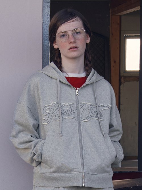 アウターその他 KIRSH Applique hooded zip-up melange gray KKSSCJJ502MGYM