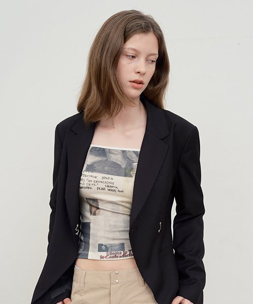 アウターその他 KIRSH Collection Cut Off Blazer Jacket Black KCRSCJK540MBKA