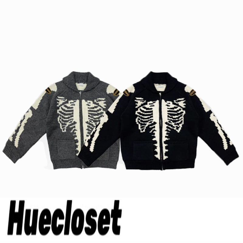 ニット・セーター HUECLOSET Lambswool Knit Zip Up SE287