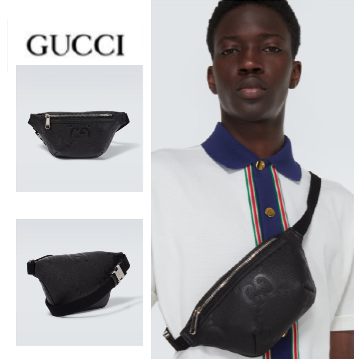 おすすめ☆大人気【GUCCI】ジャンボGGレザーベルトバッグ