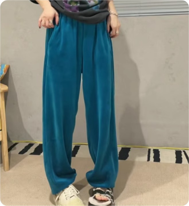 カジュアルルーズパンツ コーデュロイ ドロストマキシ韓国 s6103
