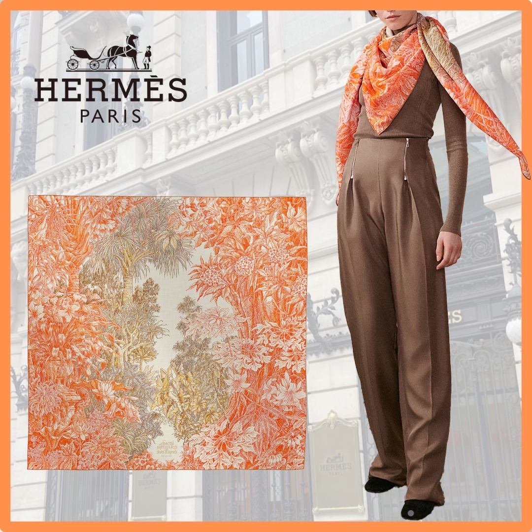 【素敵なデザインをアクセントに♪】HERMES スカーフ
