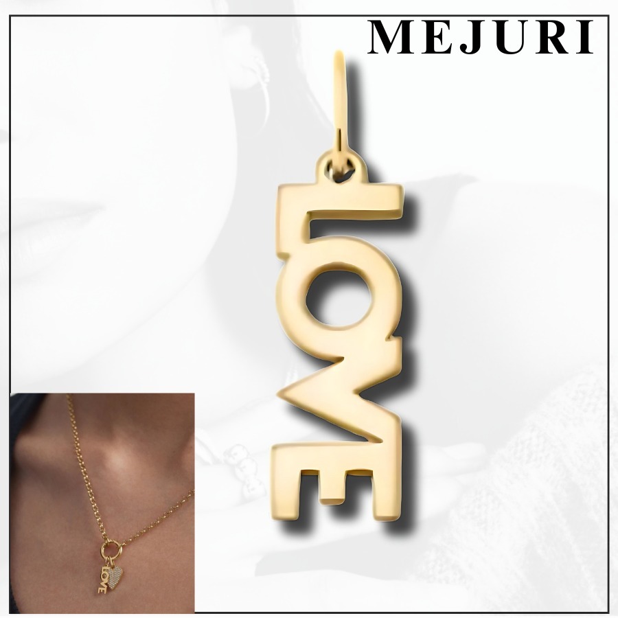 【MEJURI】LOVE チャーム 14K ゴールド 上品にお洒落が決まる