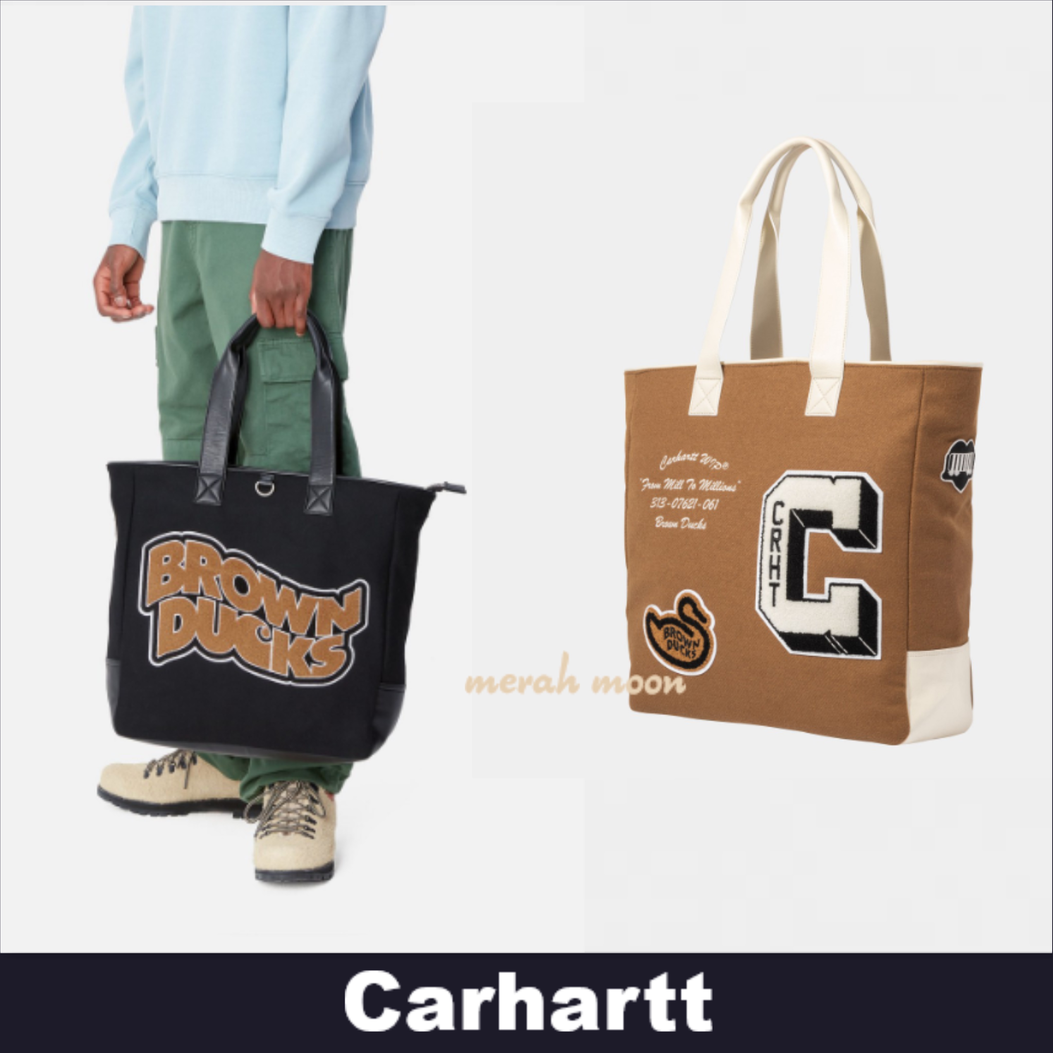 Carhartt【丈夫さとデザイン性を兼ね備えた☆Brown Ducks Tote】