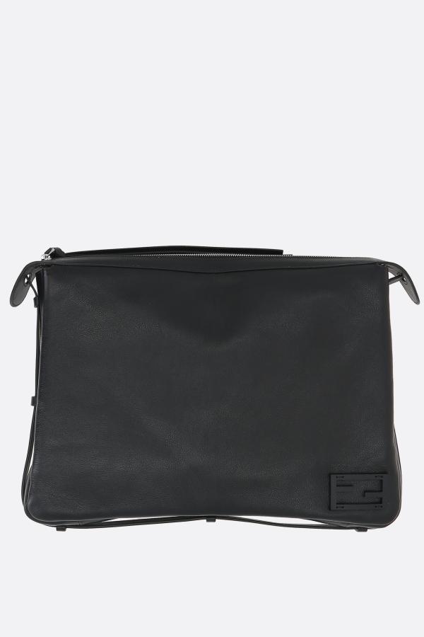 ショルダーバッグ・ポシェット FENDI SIMPLY FENDI LARGE BAG IN SEMI-GLOSS LEATHER