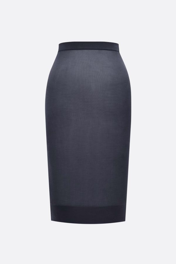 スカート SAINT LAURENT SHEER KNIT PENCIL SKIRT