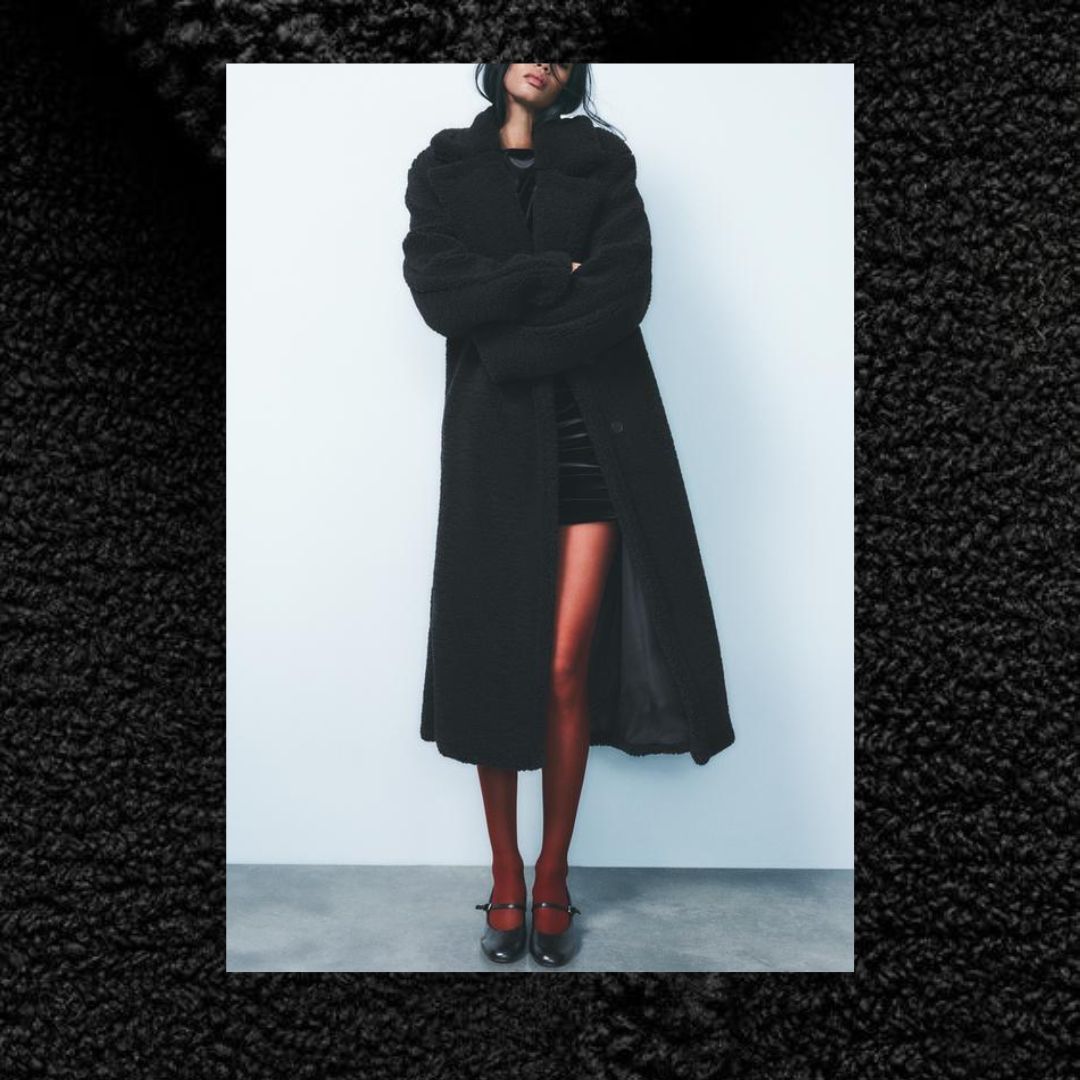 ZARA｜LONG FAUX SHEARLING COAT ロング シープコート 1255/856