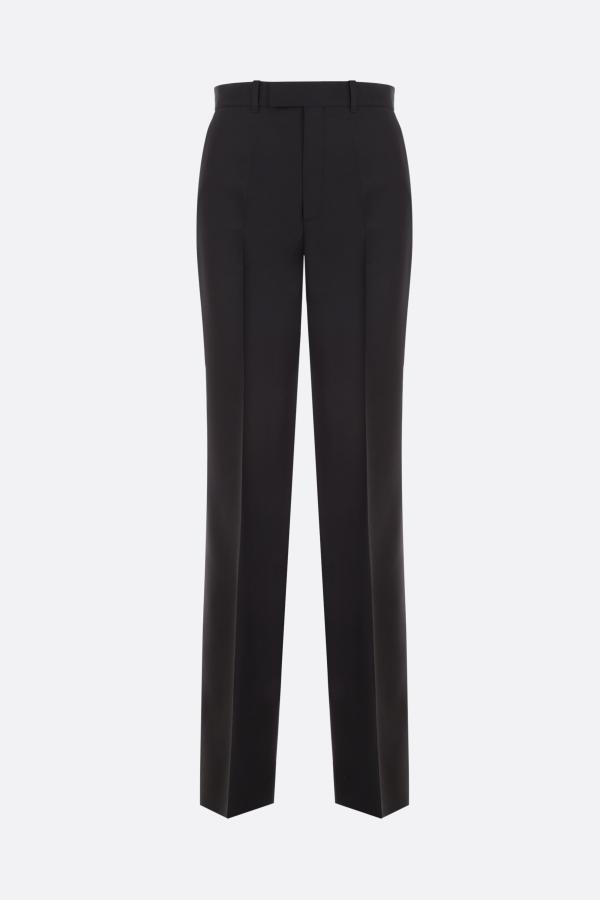 パンツ GUCCI WOOL AND SILK STRAIGHT-LEG PANTS