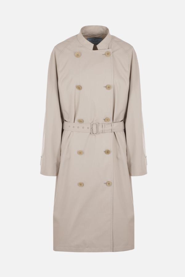 トレンチコート PRADA TECHNICAL CANVAS DOUBLE-BREASTED TRENCH COAT