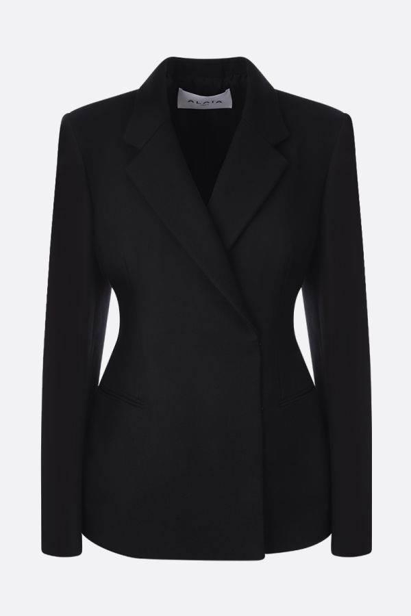 ジャケット ALAIA WOOL GABARDINE DOUBLE-BREASTED JACKET