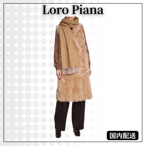 Loro Piana◆Turati ヘリンボーン カシミア スカーフ