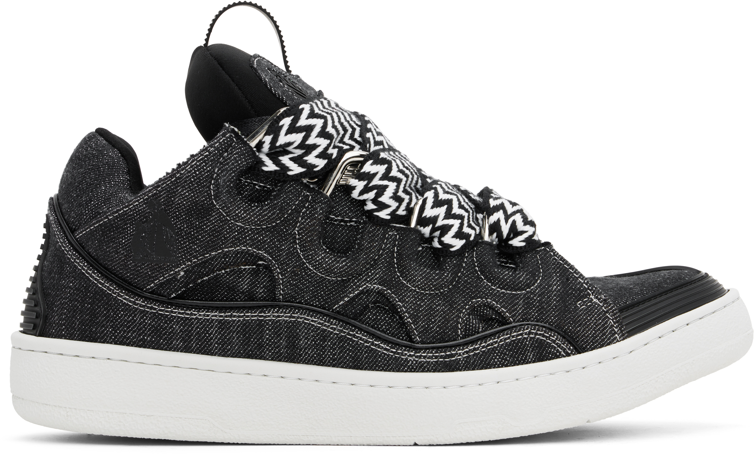 【関税込み】Lanvin ブラック Curb デニム スニーカー