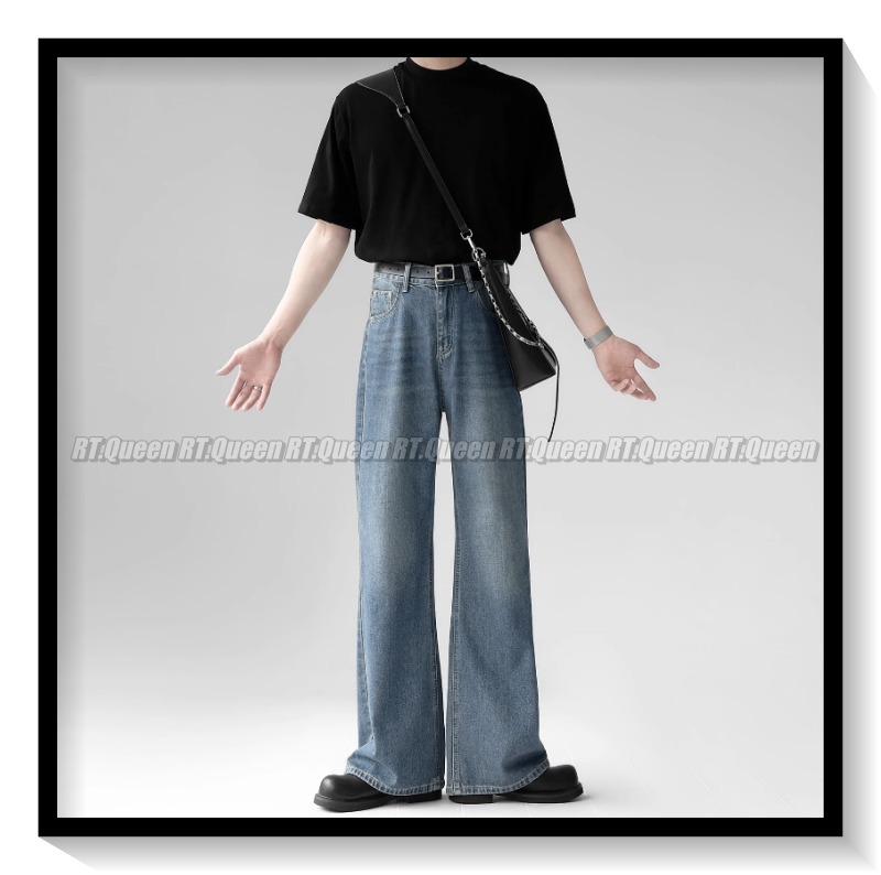 ストレート ウォッシュ デニムパンツ r-3630