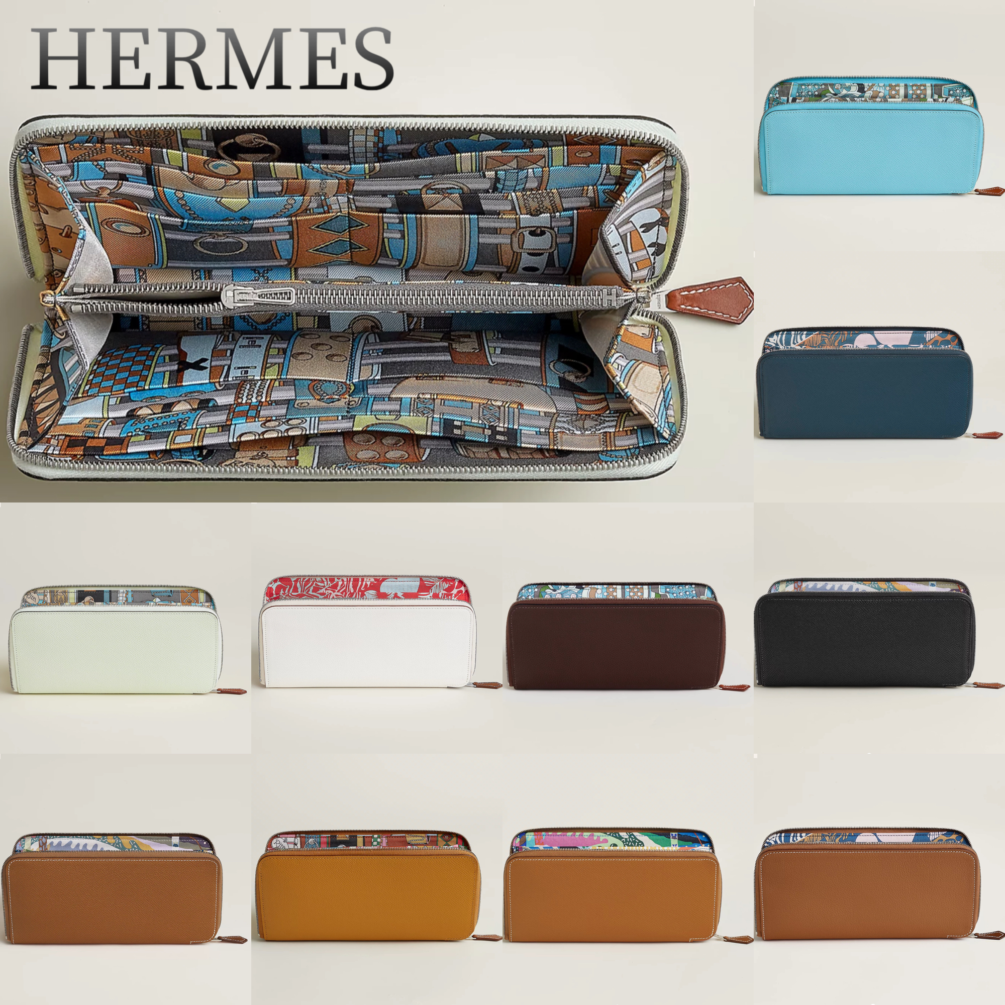 ご褒美やギフトにも◎【HERMES】シルクインクラシック長財布