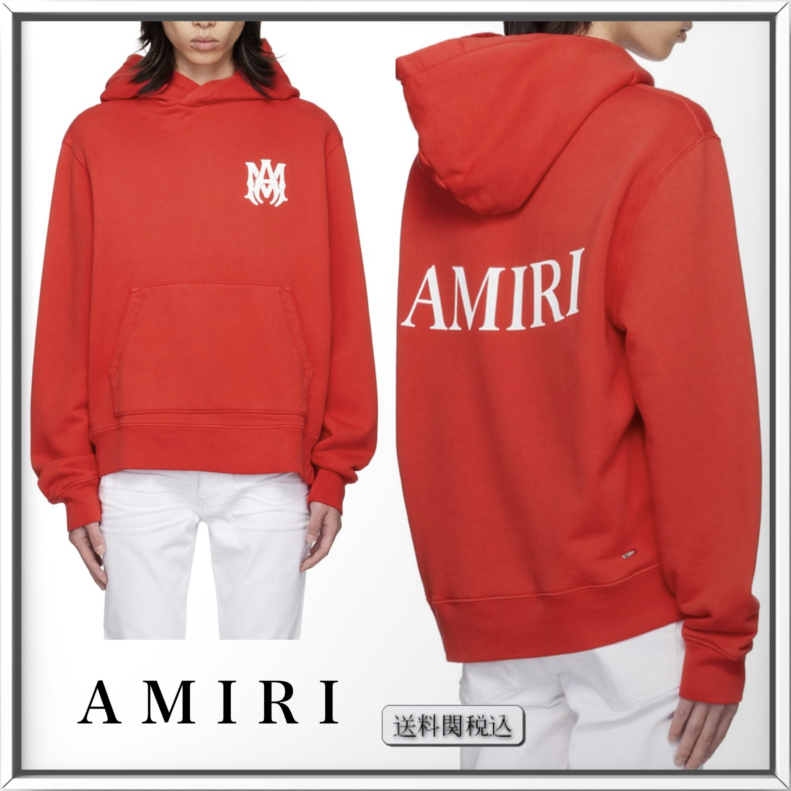 AMIRI アミリ ロゴ グラフィックプリント ロゴ パーカー AMIRI ロゴ プリント コットン パーカー 人気