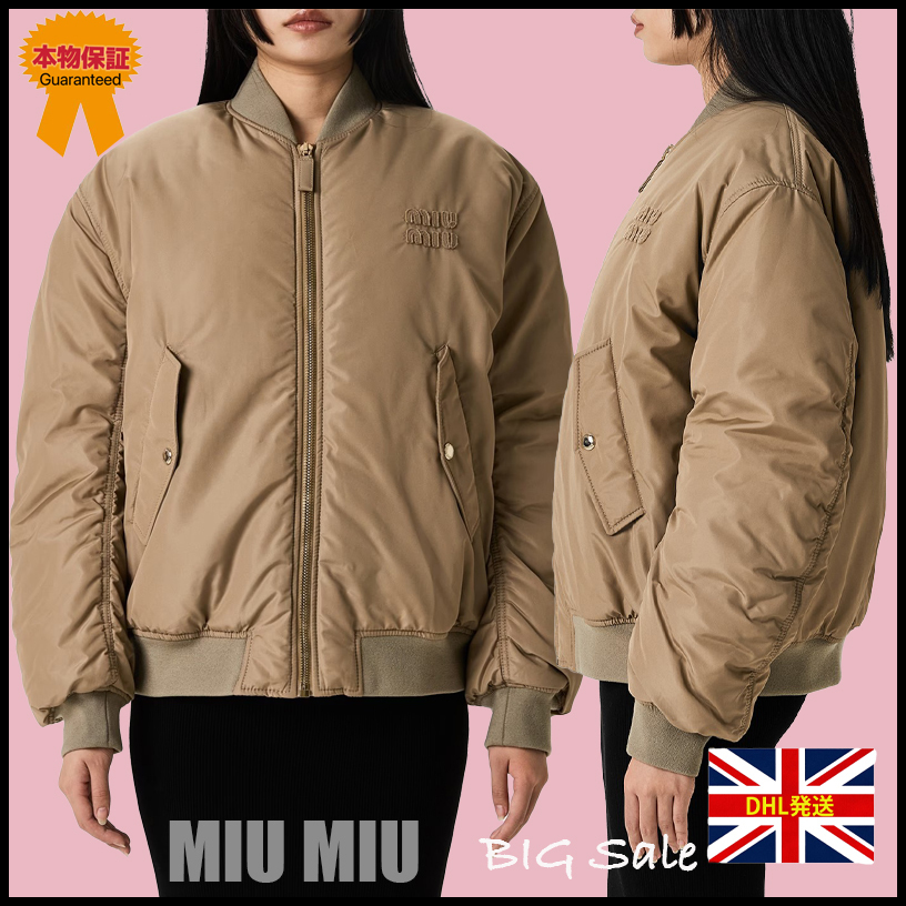【MIU MIU】BIG Sale★パテッド BOMBER ジャケット