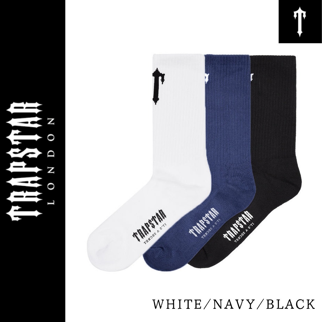 TRAPSTAR☆3 Pack Irongate T Socks 3足セット 靴下 4種【UK発】 3 Pack Irongate T Socks - Black* | Parallel
