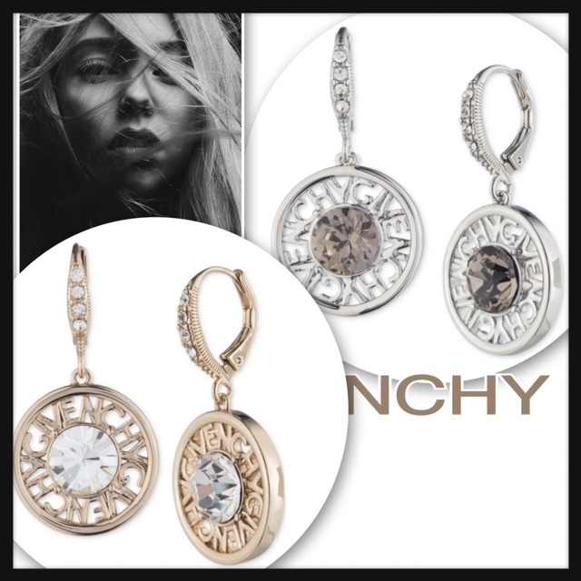 【NEW】GIVENCHY★クリスタル ロゴ/ドロップ ピアス