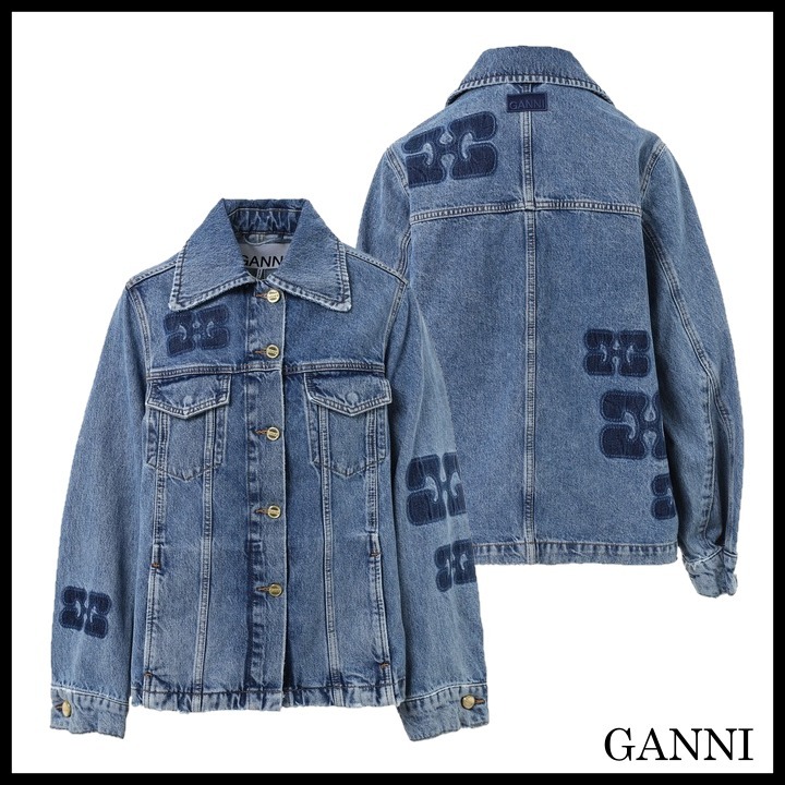 ◆GANNI ガニー◆Patch Denim Jacket パッチデニムジャケット