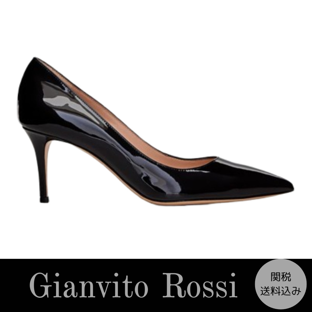 【Gianvito Rossi 】ジャンヴィト パテントレザー パンプス