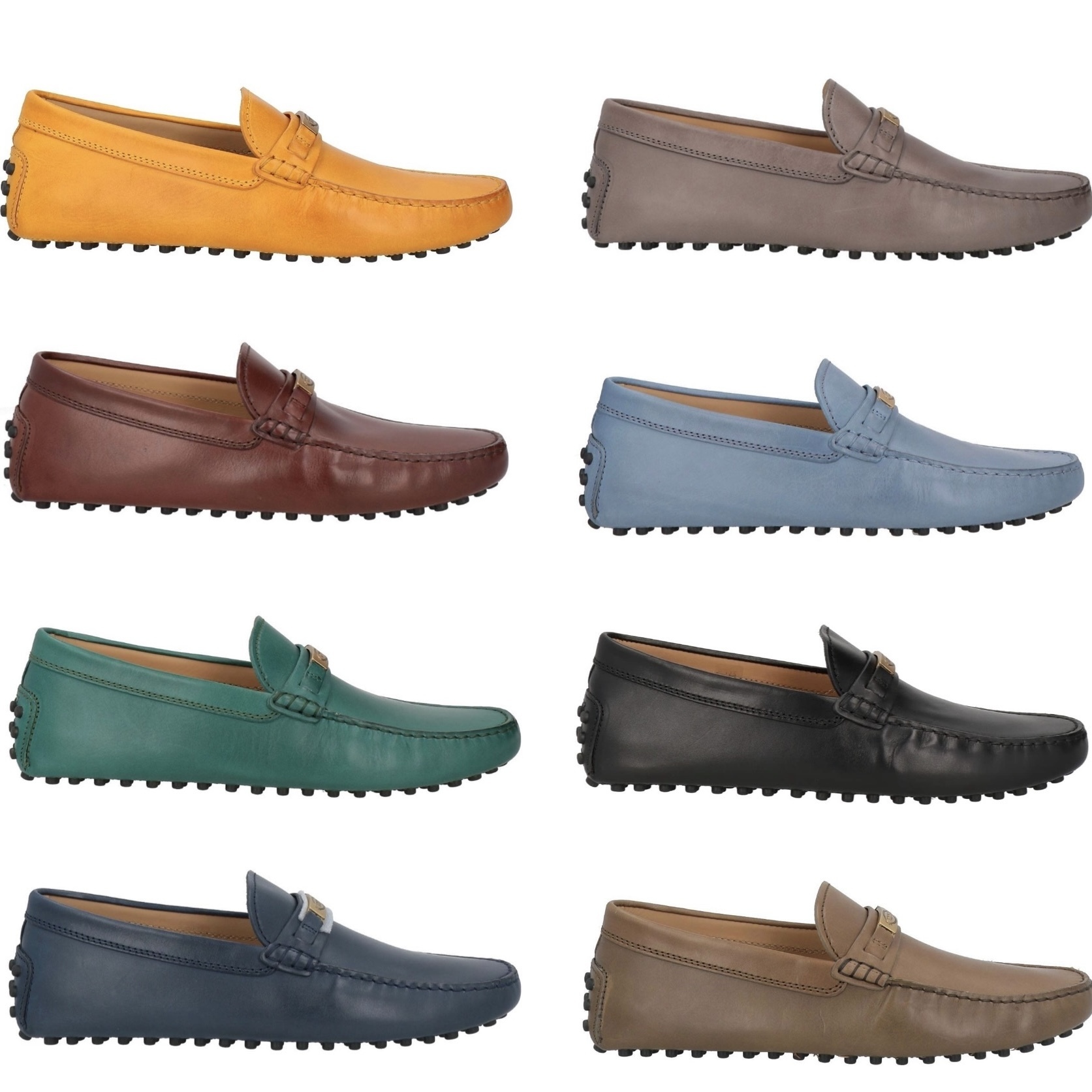 送料関税込み☆ TOD'S ロゴ モカシン ドライビングシューズ