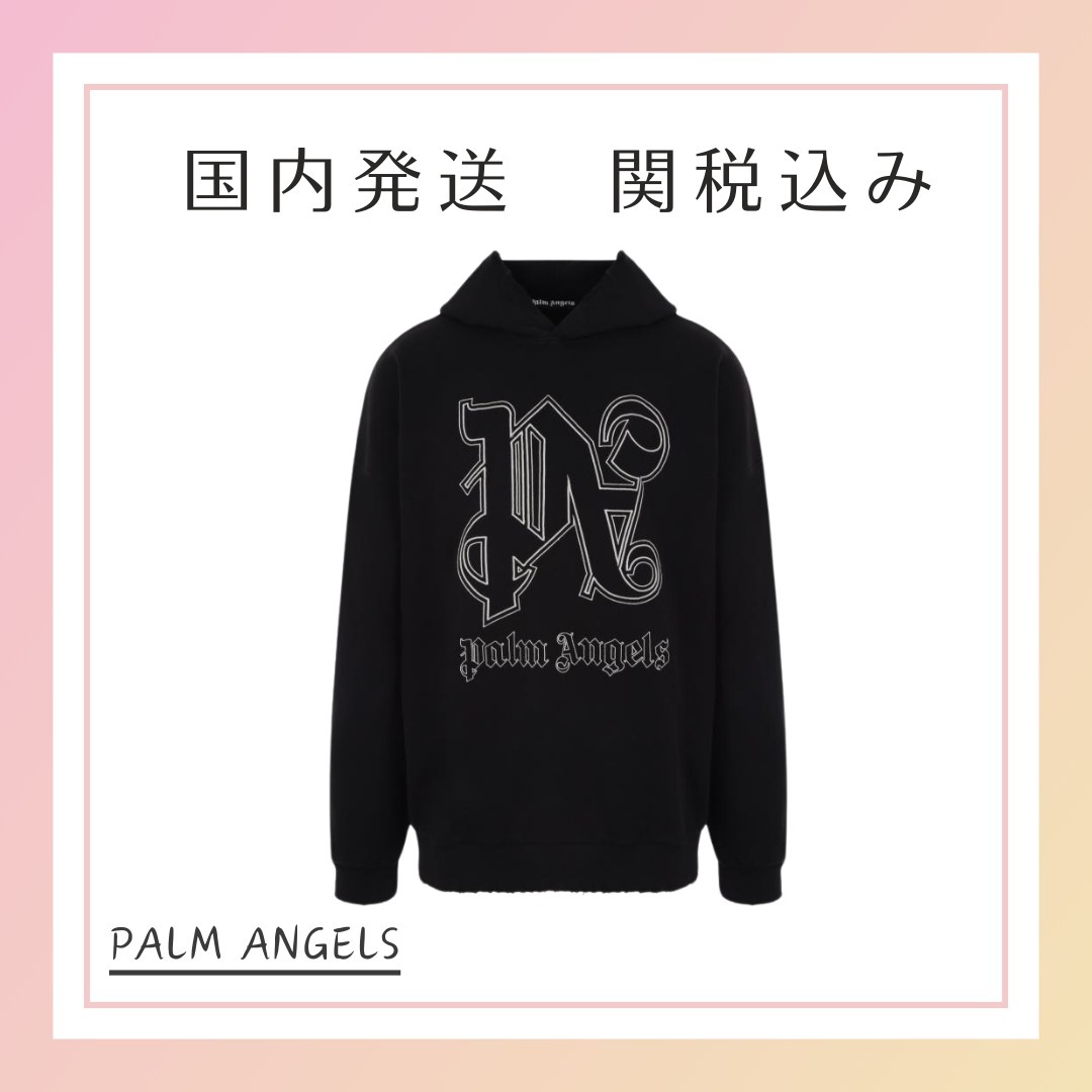 パーカー・フーディ PALM ANGELS PA Monogram Statement jersey hoodie