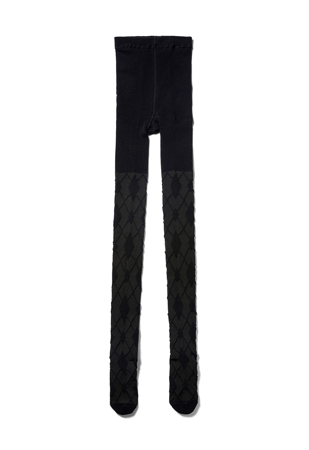 [OPEN YY] / ☆ 24FW ARGYLE COTTON TIGHTS / BLACK