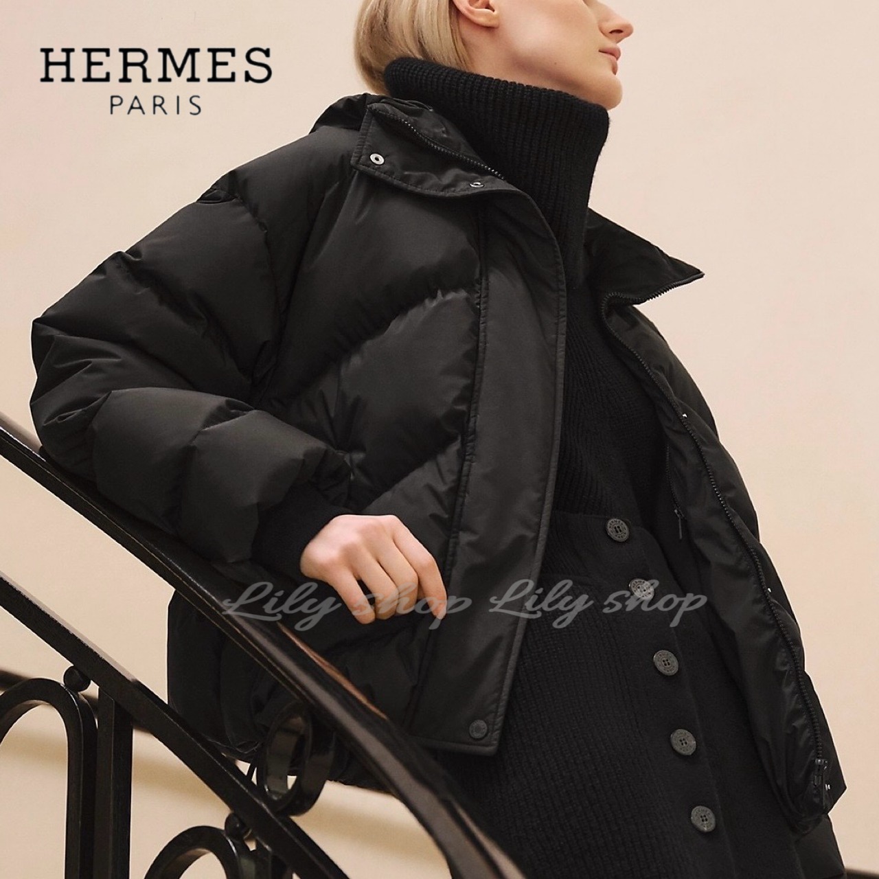 【冬をお洒落に♪】HERMES ダウンジャケット