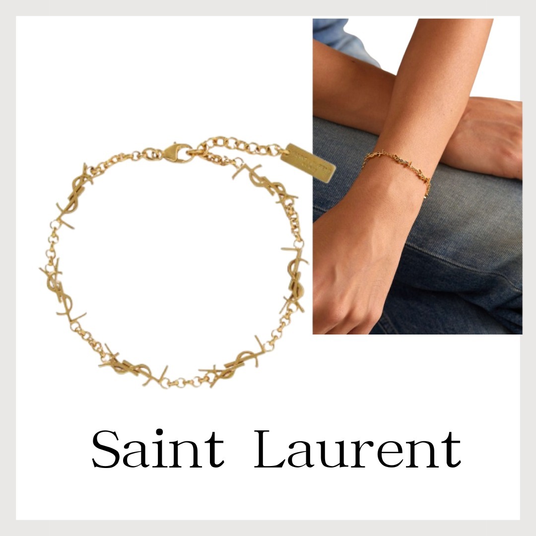 Saint Laurent カッサンドルゴールドトーンブレスレット