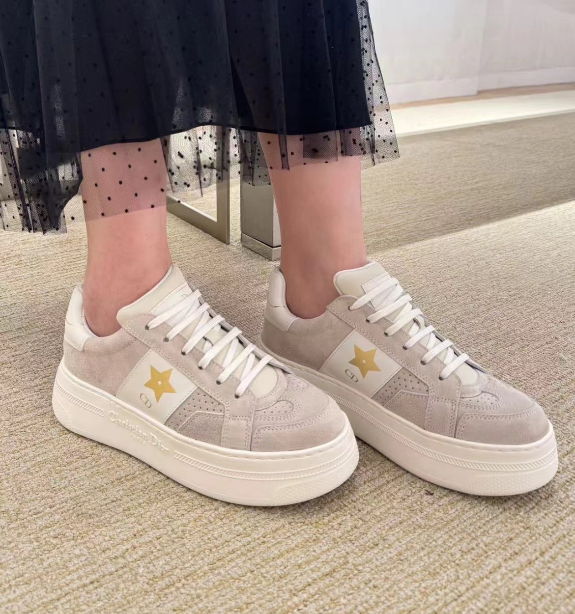 厚底が可愛い】DIOR Star プラットフォームスニーカー (Dior