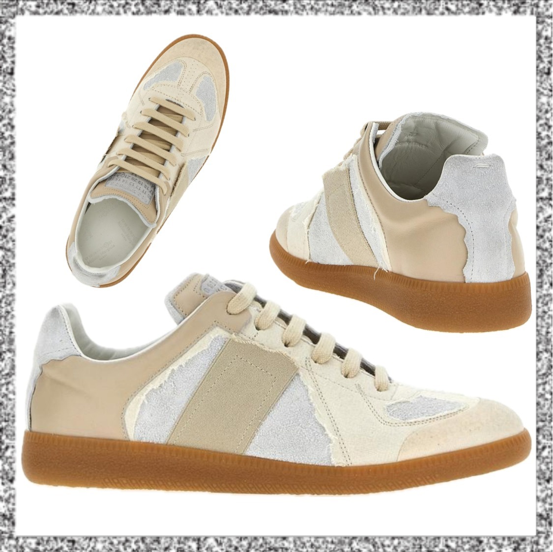 Maison Margiela お洒落 スニーカー 本革レザースエード Replica