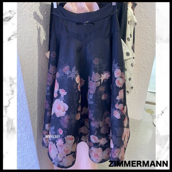 【Zimmermann】CRUSH FLARED MIDI SKIRT フレア ミディスカート