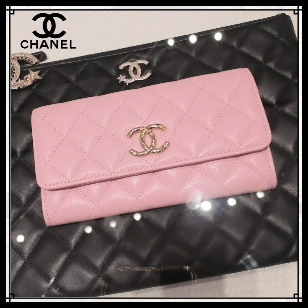 愛らしいフューシャピンク】CHANEL☆長財布☆シルバー金具