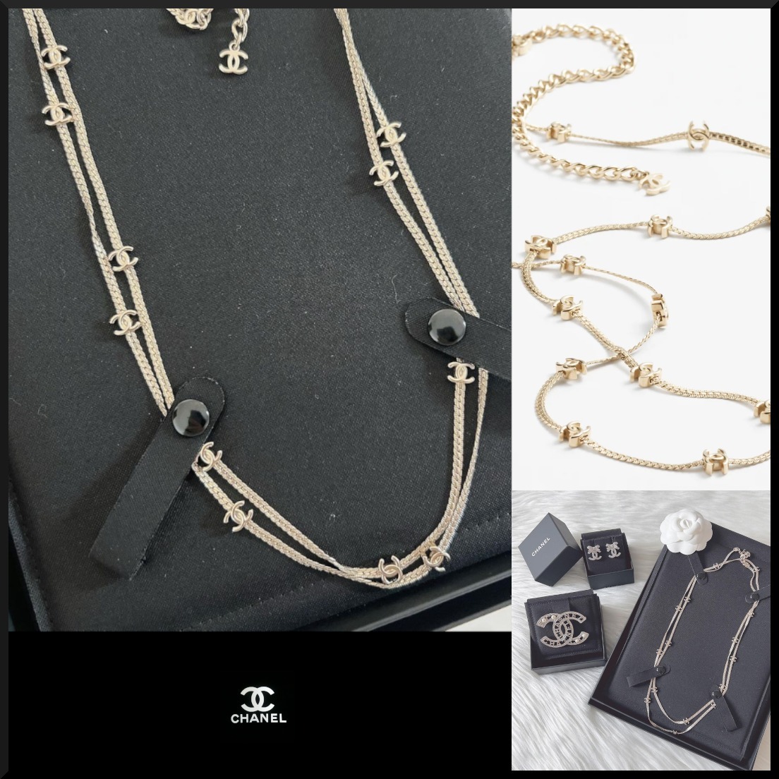 【安心の国内配送/シルバー,ゴールドの２色】CHANEL ネックレス