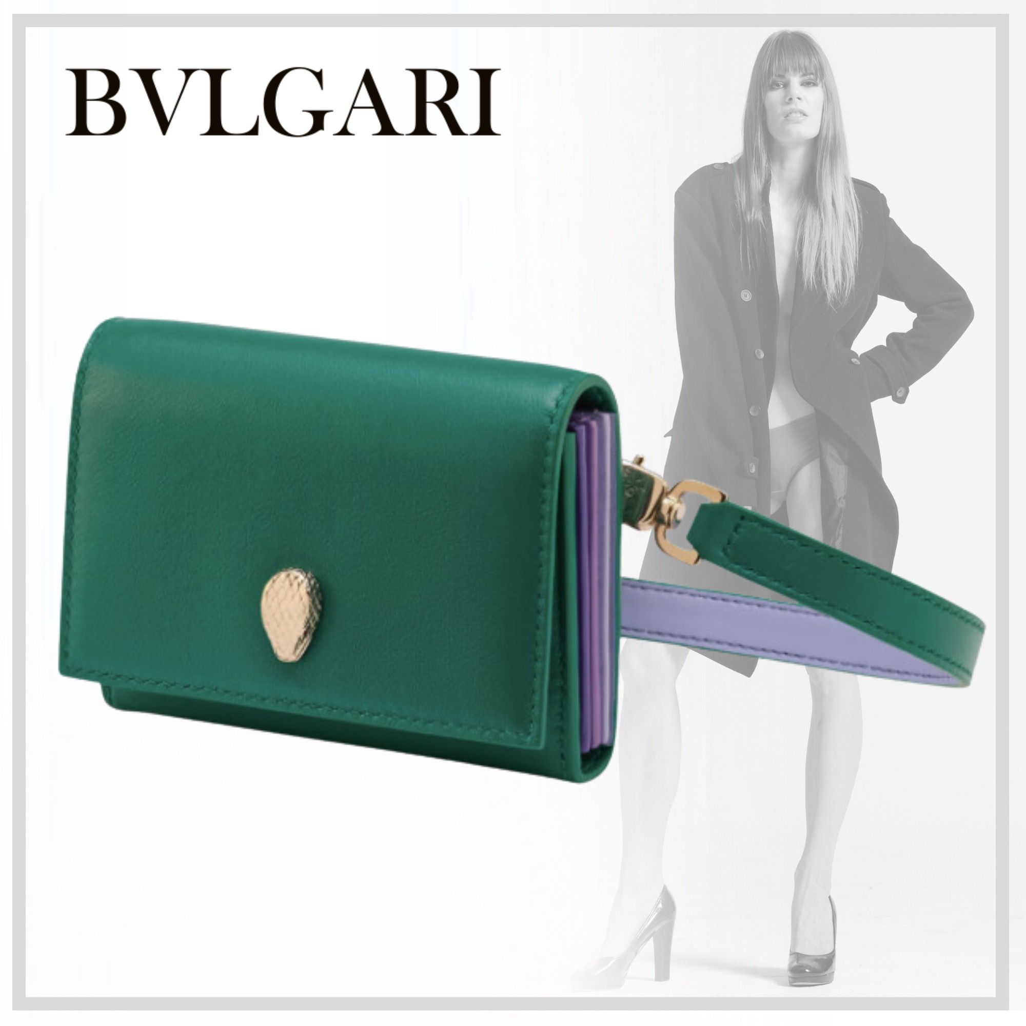 クロスボディ使用も【Bvlgari】Serpenti Forever カードホルダー