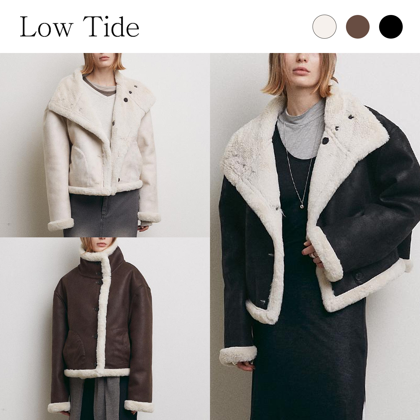 ムートン・ファーコート Low Tide : 24FW / REVERSIBLE MUSTANG (3COLORS)