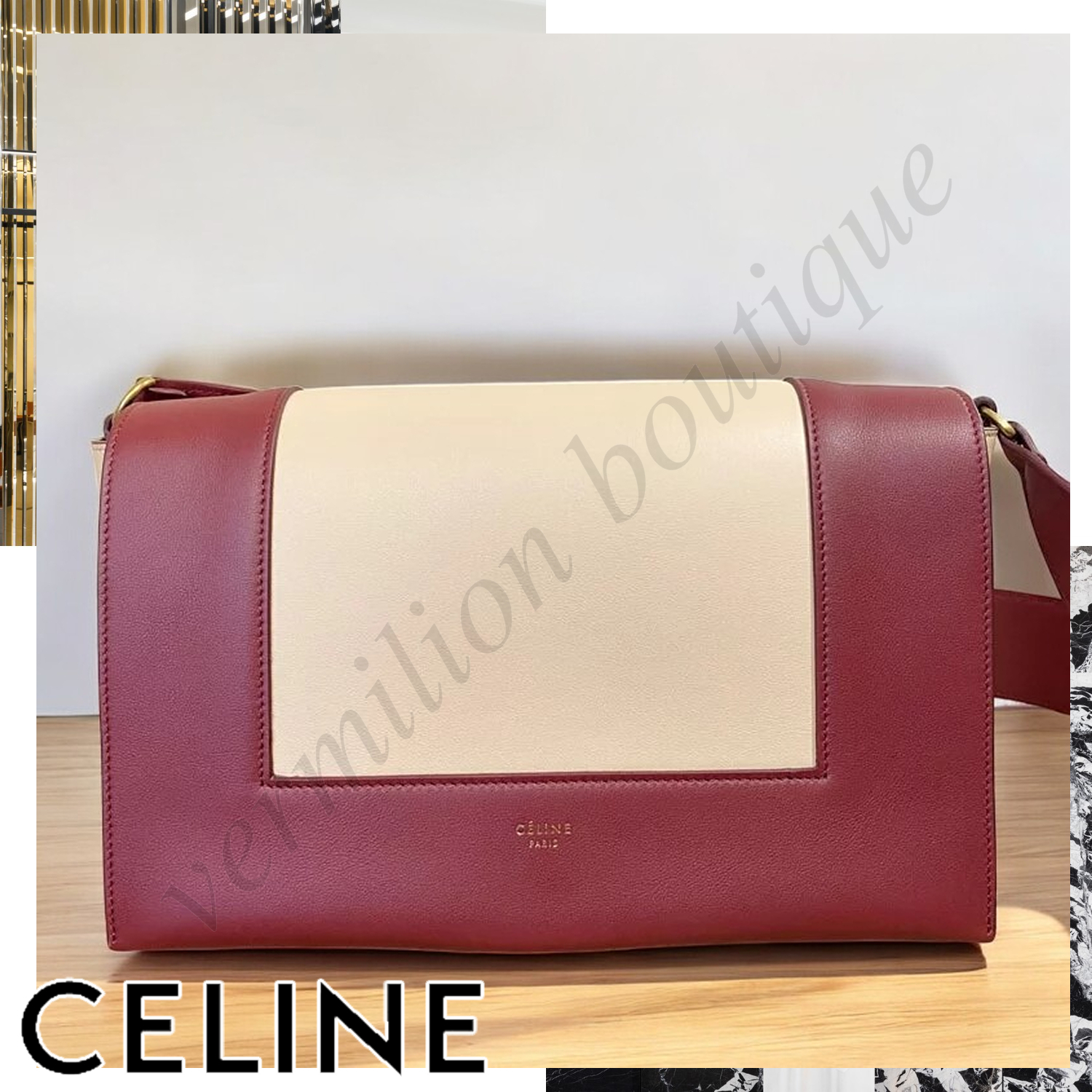 CELINE Frame フィービー期 旧ロゴ ショルダーバッグ