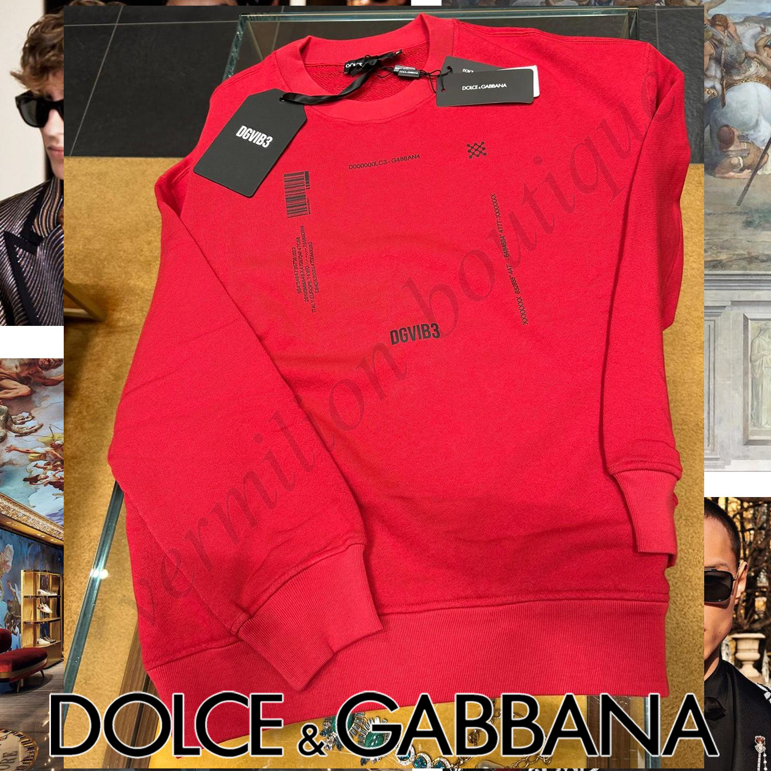 Dolce & Gabbana DGVIB3 プリント スウェットシャツ レッド