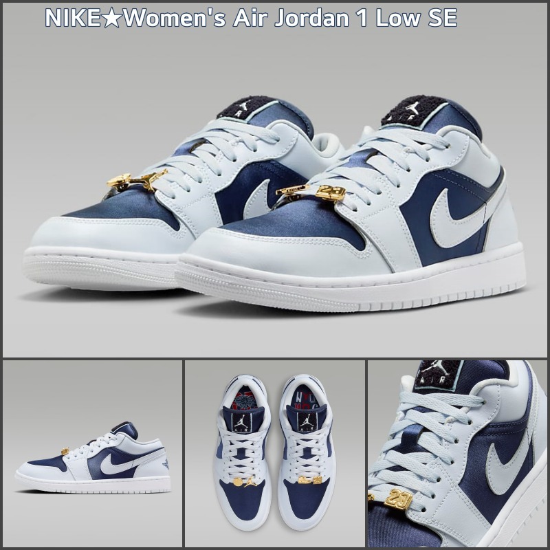 [NIKE]★Women's Air Jordan 1 Low SE★White Navy