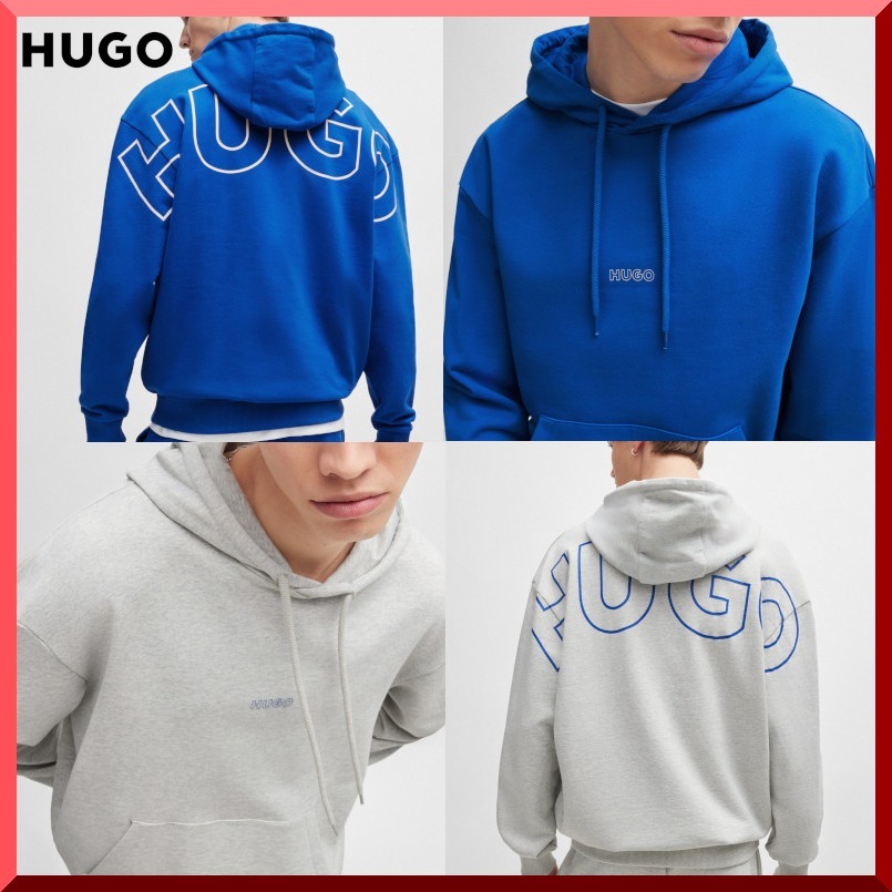 大人気☆【HUGO】Nilopel バックロゴ フーディー 関税/送料込み