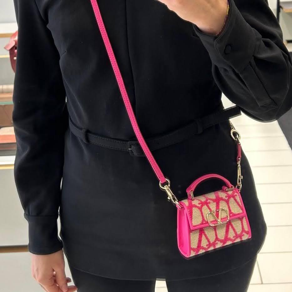 VALENTINO Vロゴ シグネチャーイコノグラフ ミニハンドバッグ