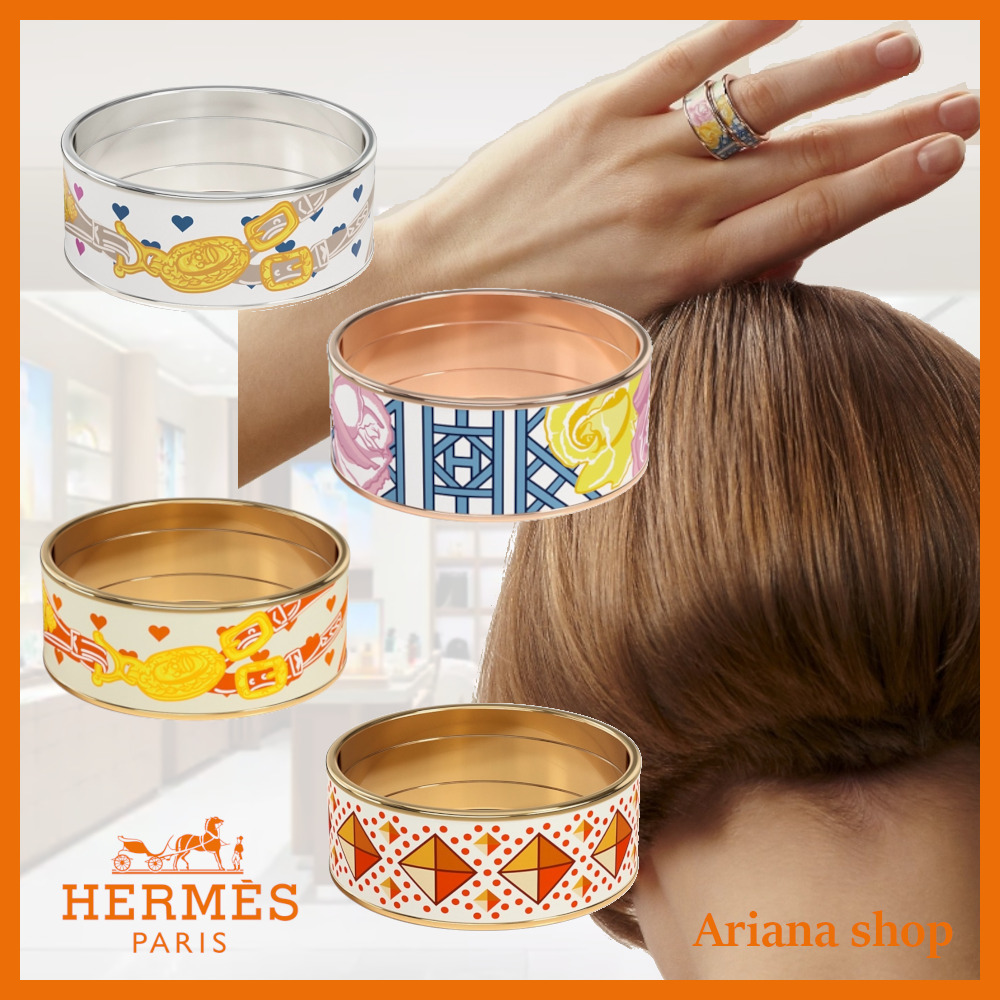 【人気♪】HERMES エナメル リング Moyen Modele 4色