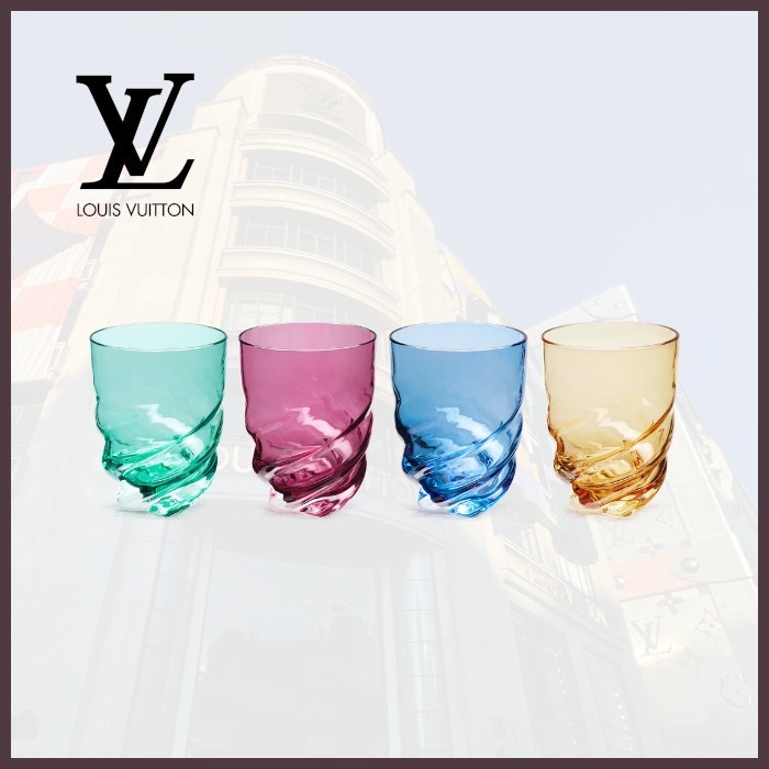 【大人気 かわいい♪】LV ★ ツイストグラス4個セット