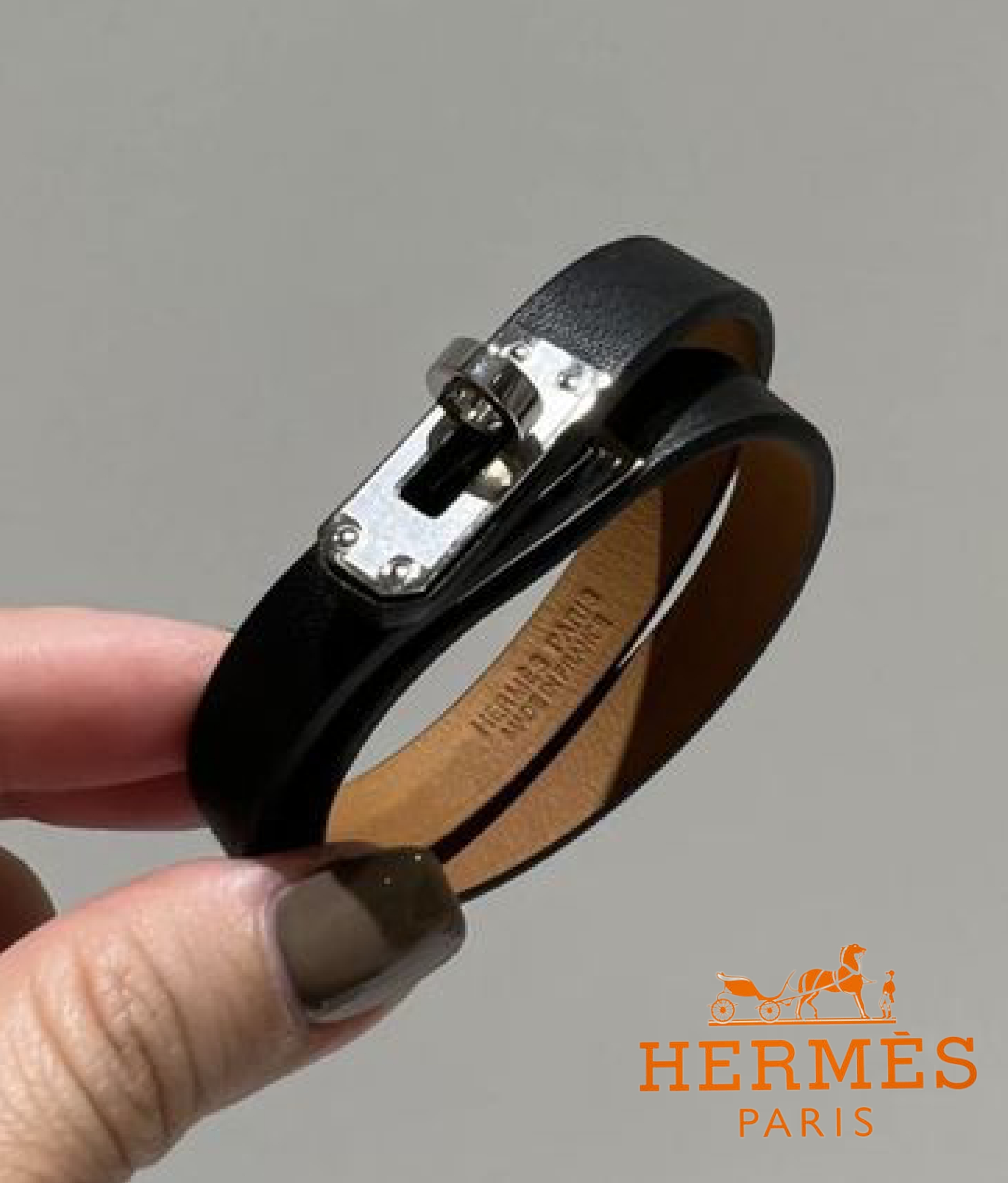 【即完売】HERMES レディース ブレスレット ケリー Noir 大好評!