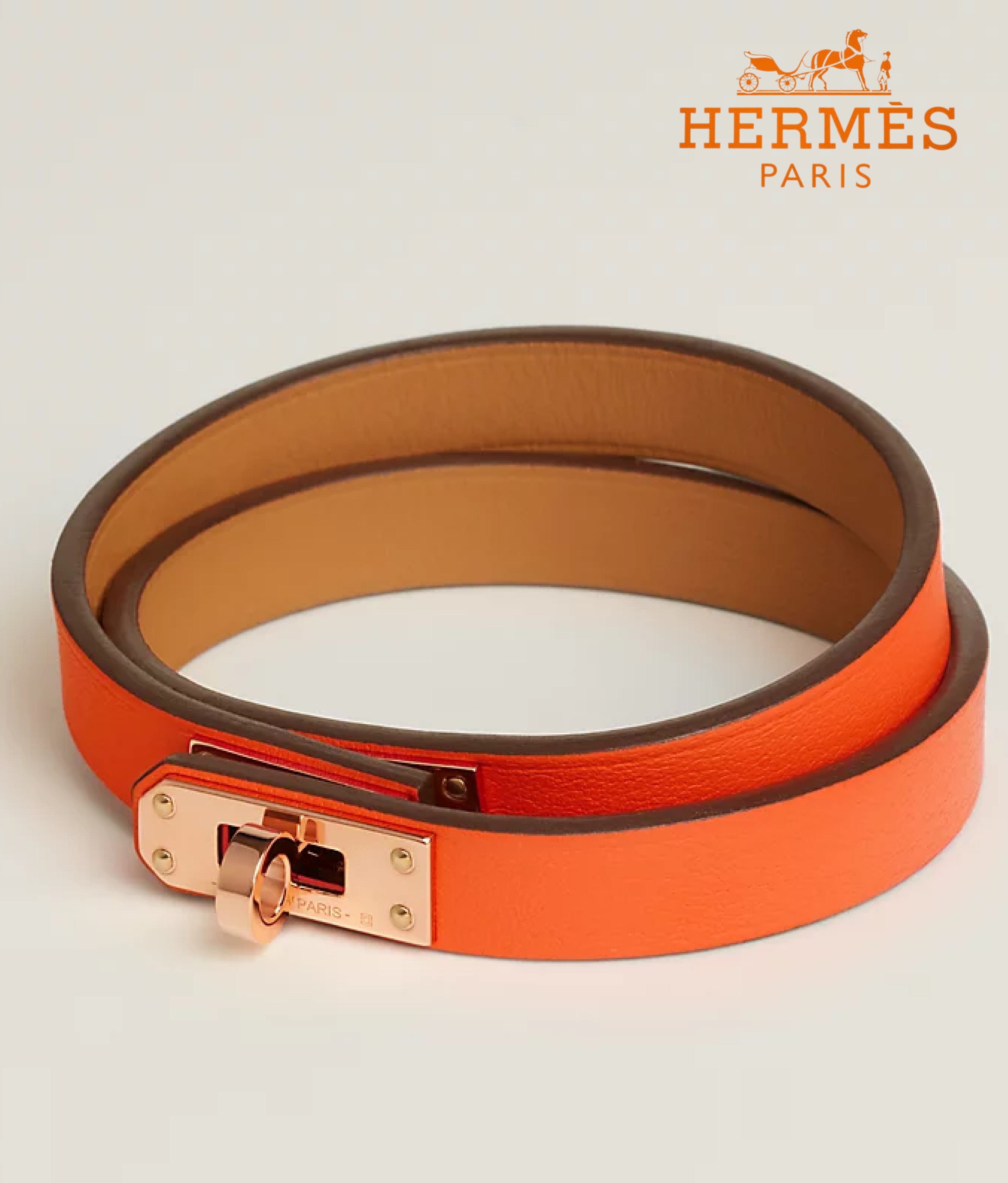 【即完売】HERMES レディース ブレスレット ケリー Orange♪