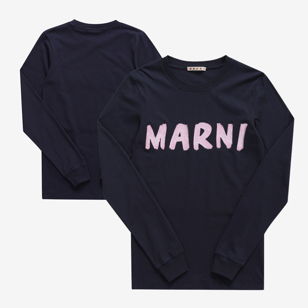 関税負担なし☆MARNI ロゴ入り オーガニックコットン製 Tシャツ