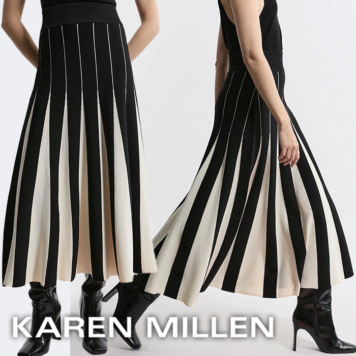 【Karen Millen】ブロック プリーツ スカート 《国内発送》