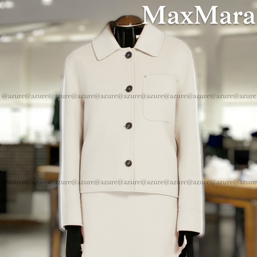 6万取引突破【S MaxMara★WOLF】ウール シャツジャケット S Max Mara☆レディース WOLF ウール シャツ ジャケット