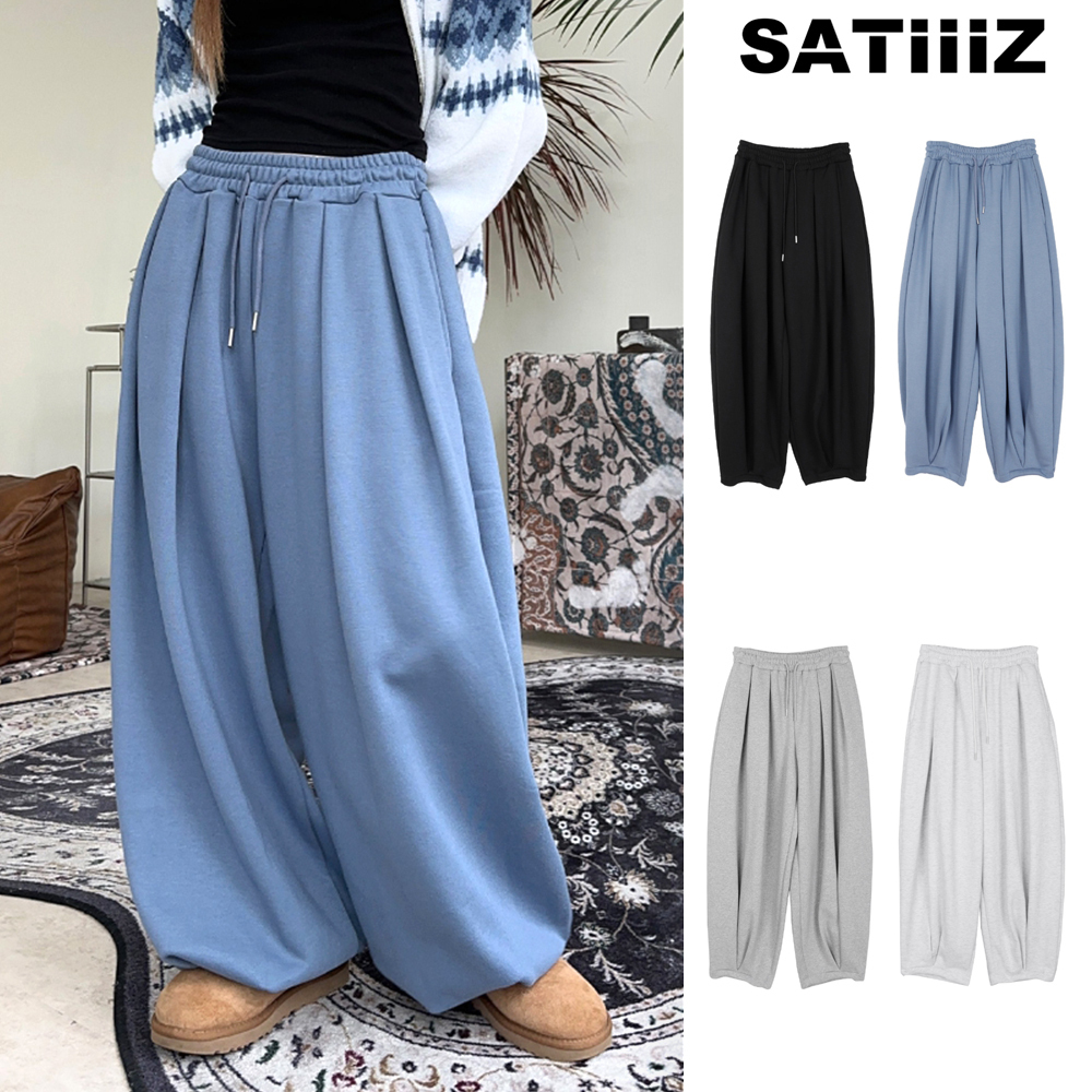 【SATIIIZ】Elika Heavy Pintuck Balloon Pants
