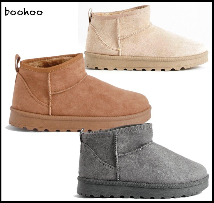 boohoo ショートブーツ もこもこ
